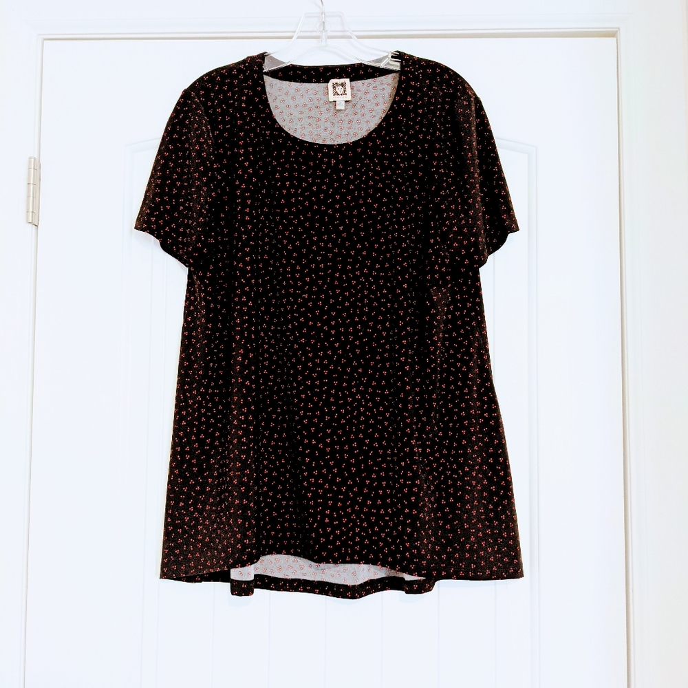 Anne Klein short sleeved top, 0X, EUC